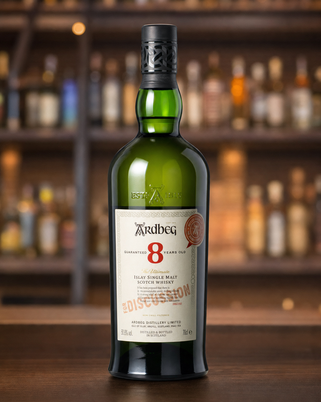 Ardbeg 8 Years Old (For Discussion Committee) bottle, alternate view
