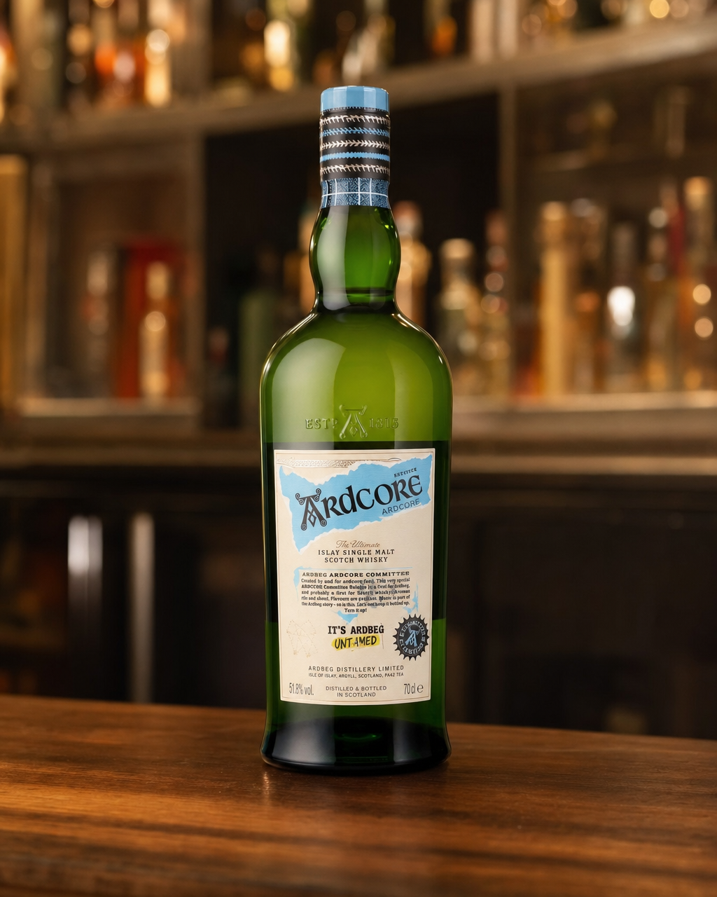 Ardbeg Ardcore Committee Release bottle, alternate view