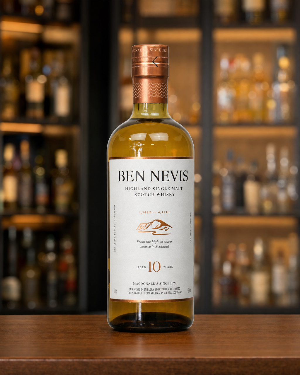 Ben Nevis 10 Year Old bottle, alternate view