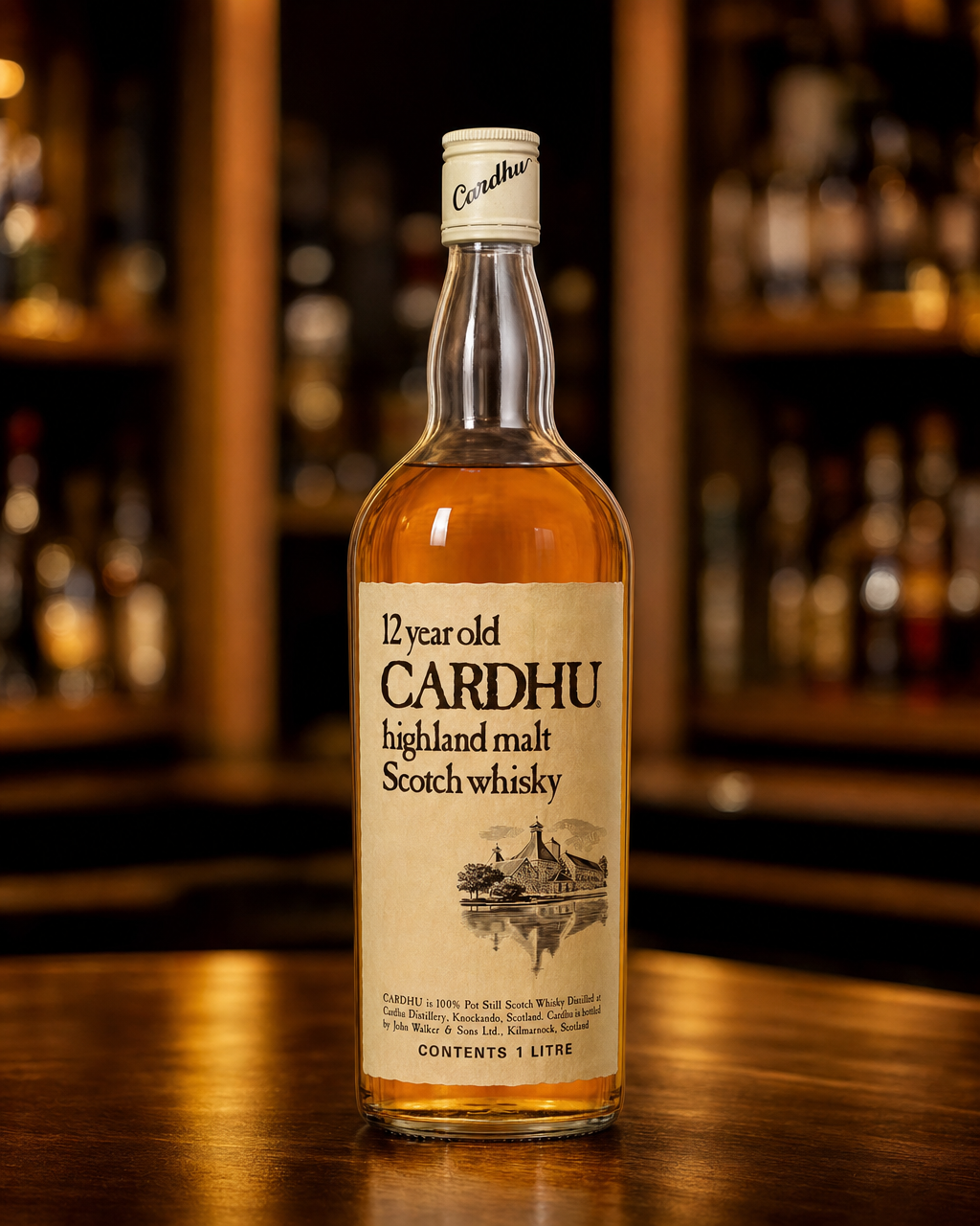 Cardhu 12 Year Old bottle, alternate view