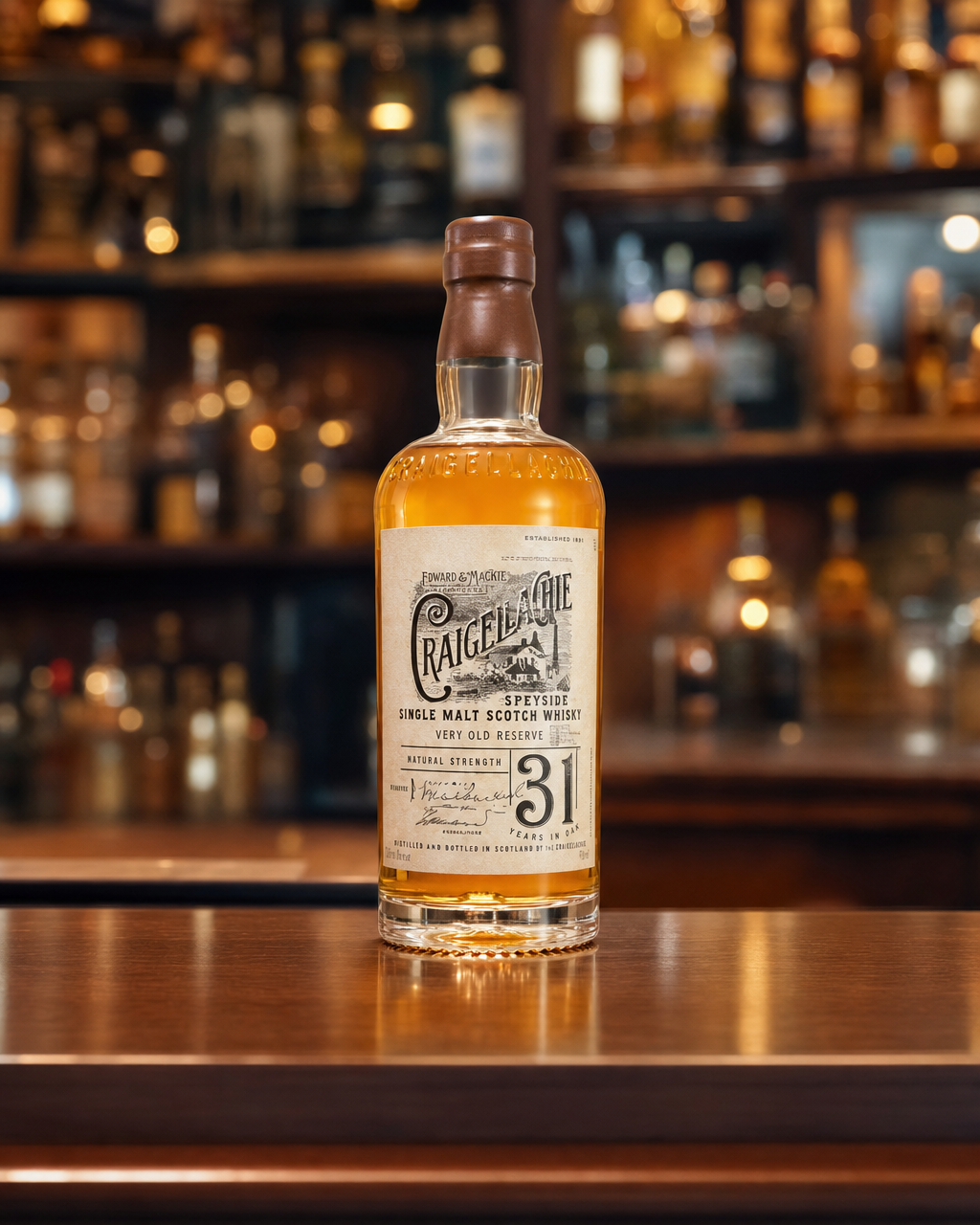 Craigellachie 31 Year Old bottle, alternate view