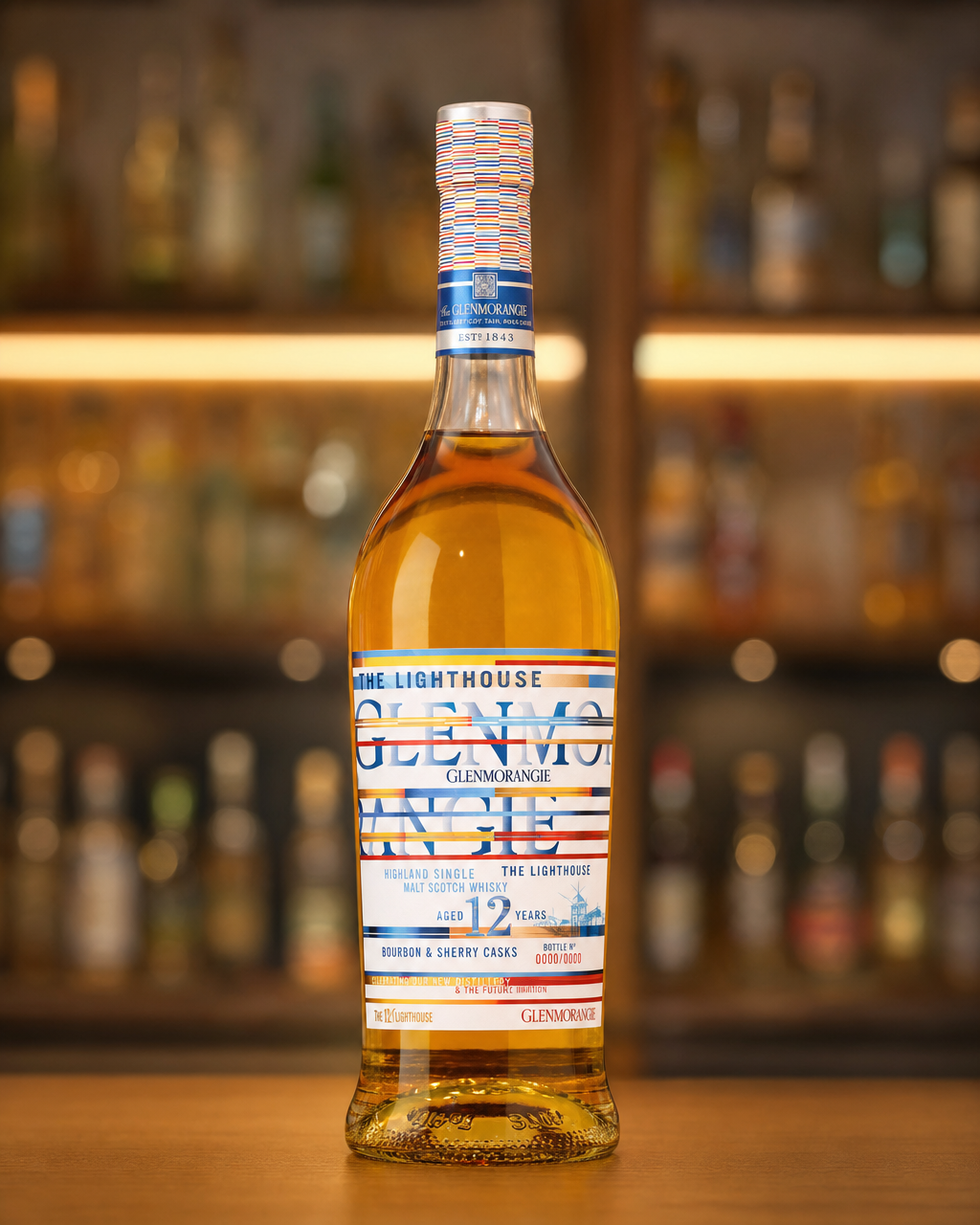 Glenmorangie 12 Years Old (The Lighthouse) bottle, alternate view