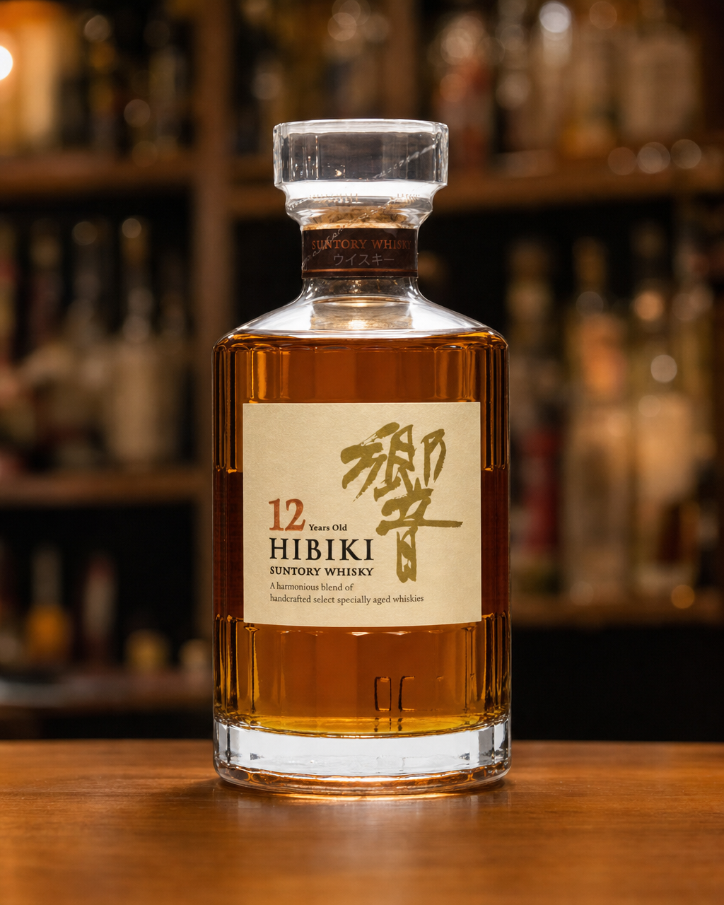Hibiki 12 Year Old bottle, alternate view