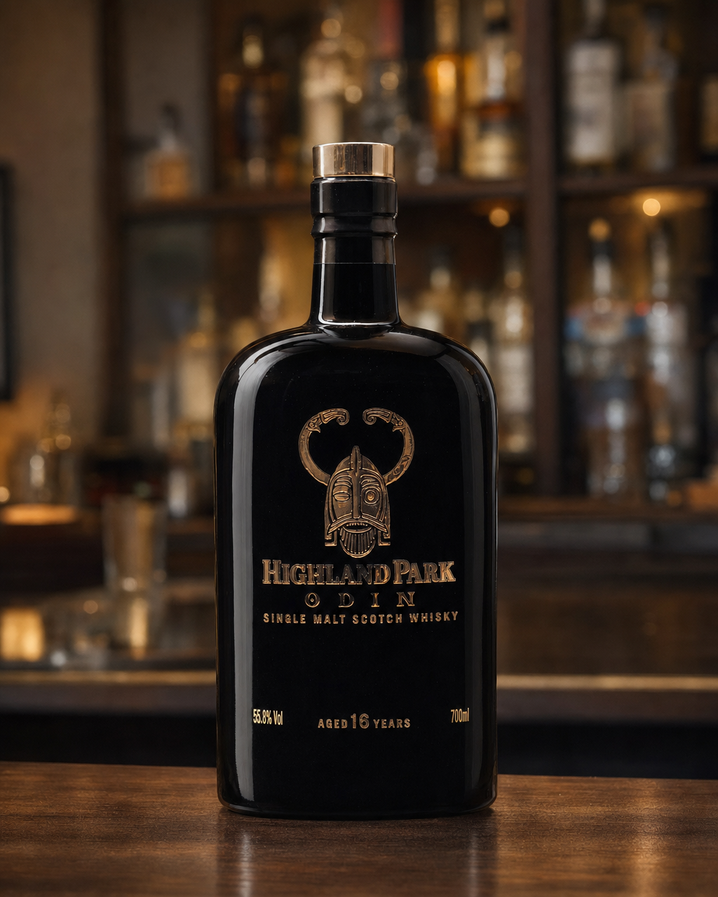 Highland Park Odin 16 Year Old bottle, alternate view