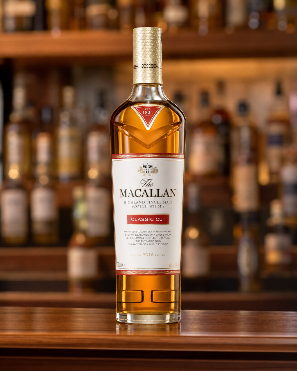 Macallan Classic Cut (2018) bottle, alternate view