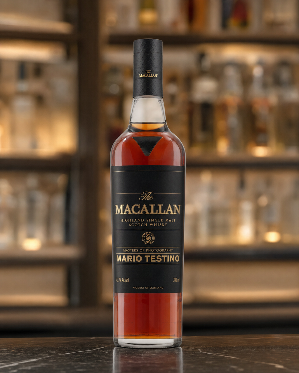 Macallan Masters Of Photography, Mario Testino bottle, alternate view