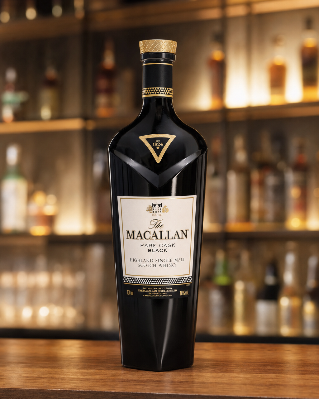 Macallan Rare Cask Black bottle, alternate view