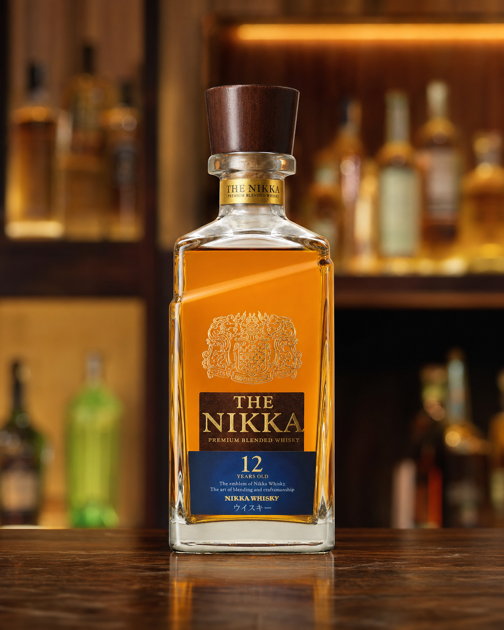 Nikka 12 Year Old bottle, alternate view