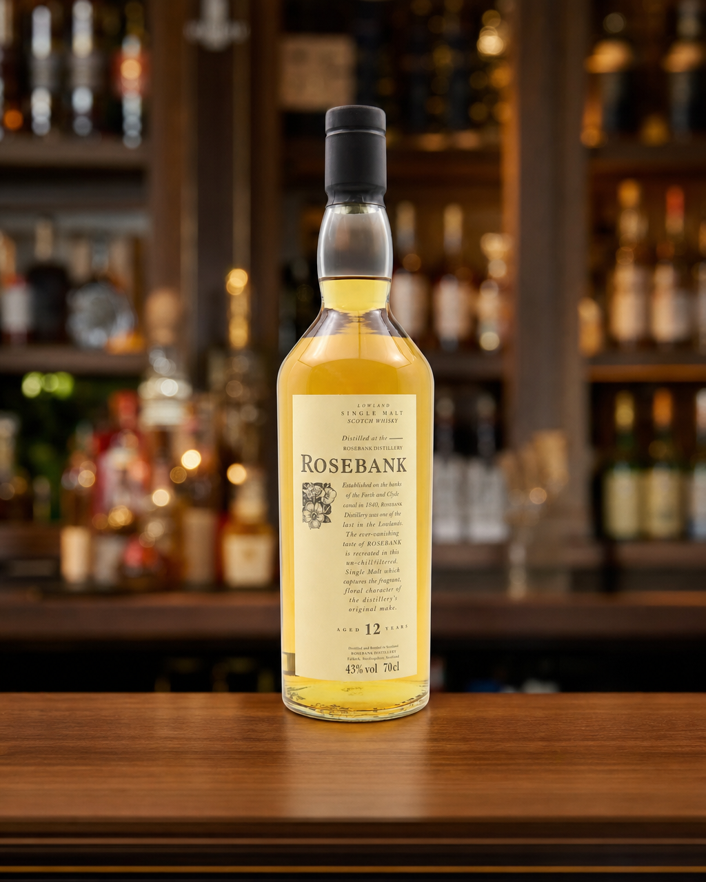 Rosebank 12 Years Old (Flora & Fauna) bottle, alternate view