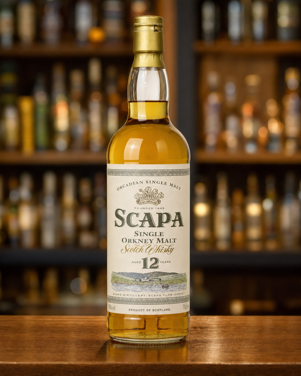 Scapa 12 Year Old bottle, alternate view