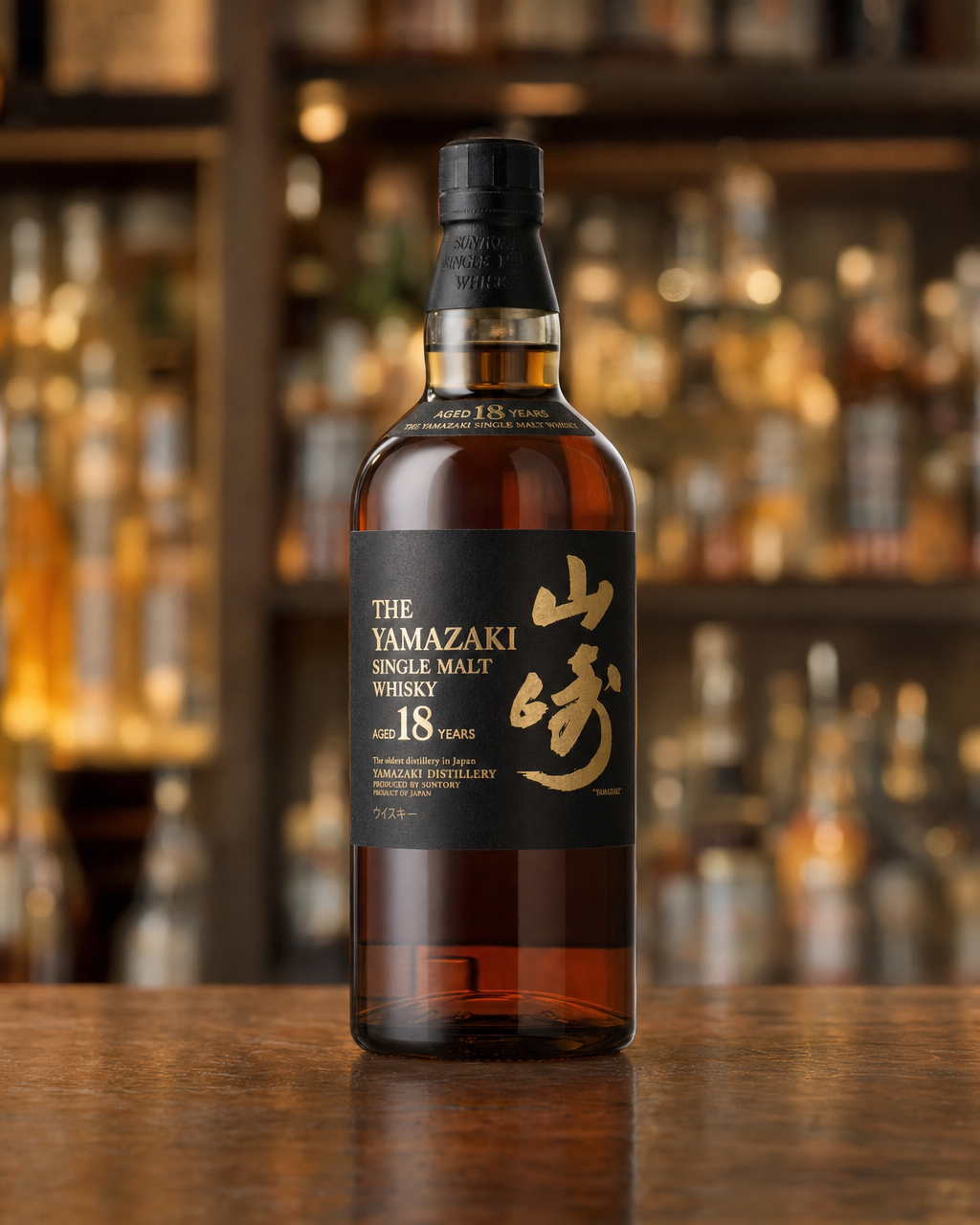 Yamazaki 18 Years Old bottle, alternate view