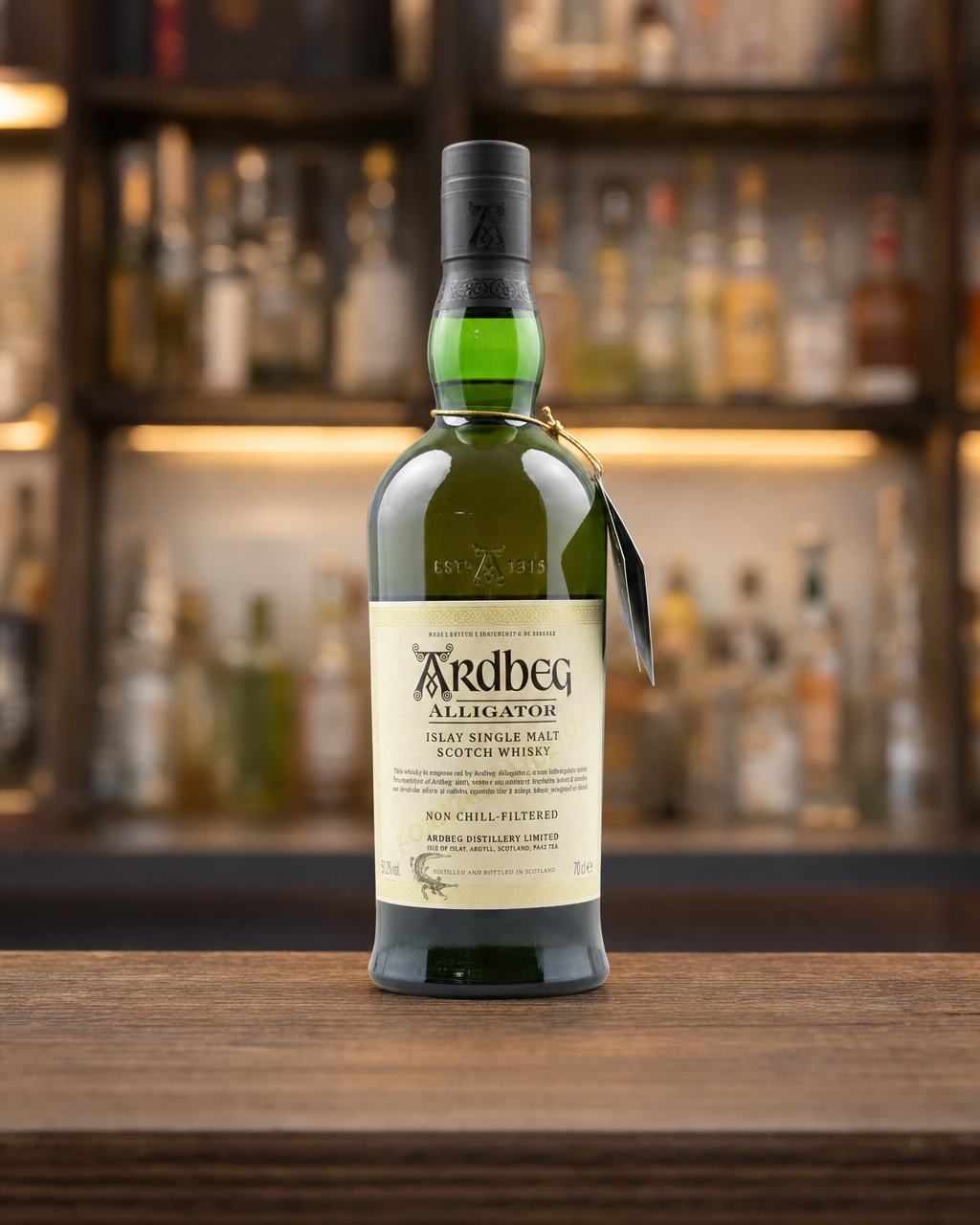 Ardbeg Alligator Exclusive Committee Reserve bottle, alternate view