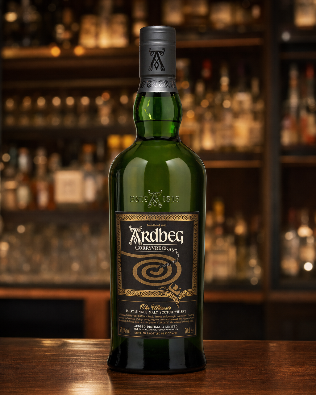 Ardbeg Corryvreckan bottle, alternate view