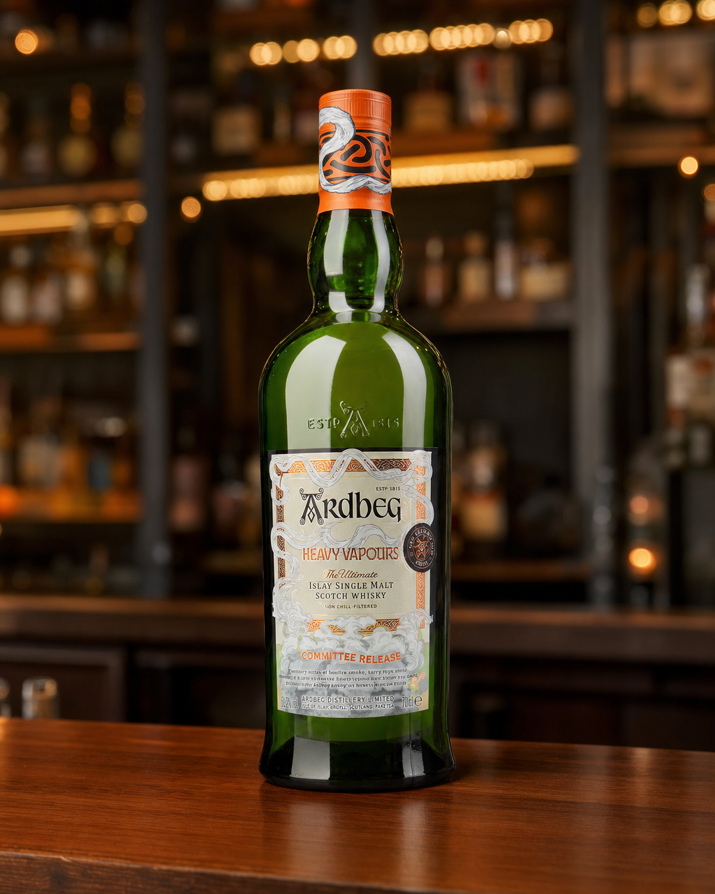 Ardbeg Heavy Vapours Committee Release bottle, alternate view