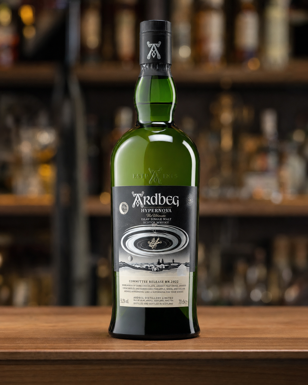 Ardbeg Hypernova Committee Release HN2022 bottle, alternate view