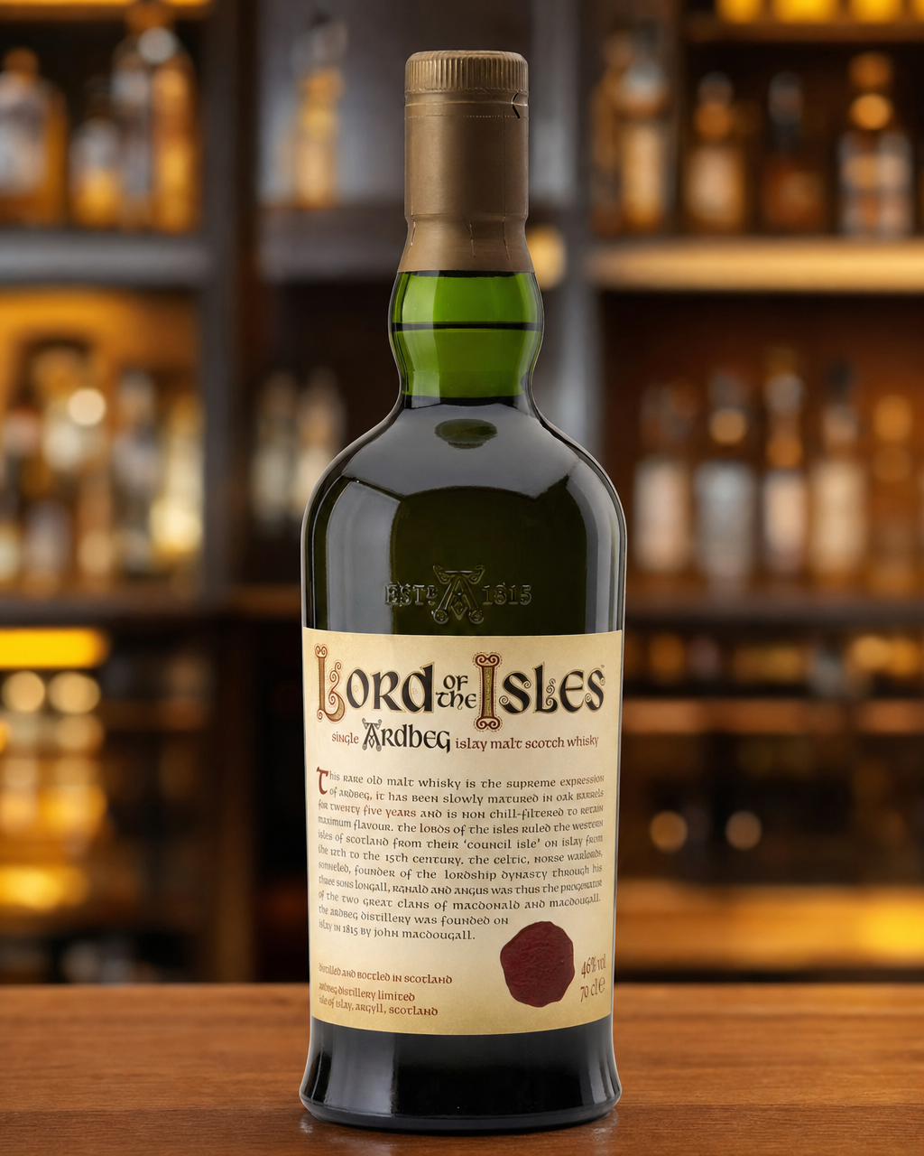 Ardbeg Lord Of The Isles bottle, alternate view