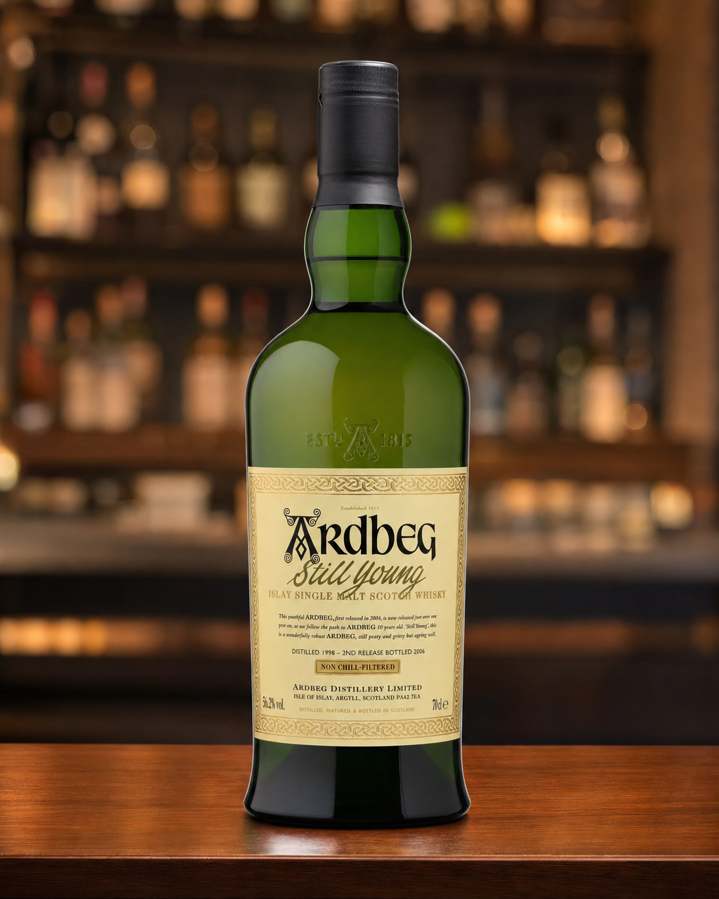 Ardbeg Still Young bottle, alternate view