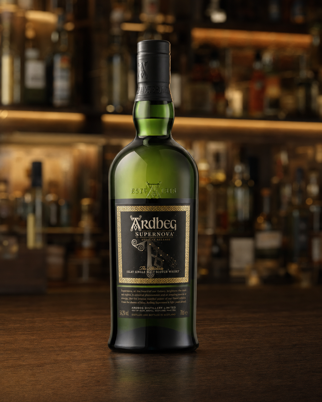 Ardbeg Supernova Stellar Release bottle, alternate view