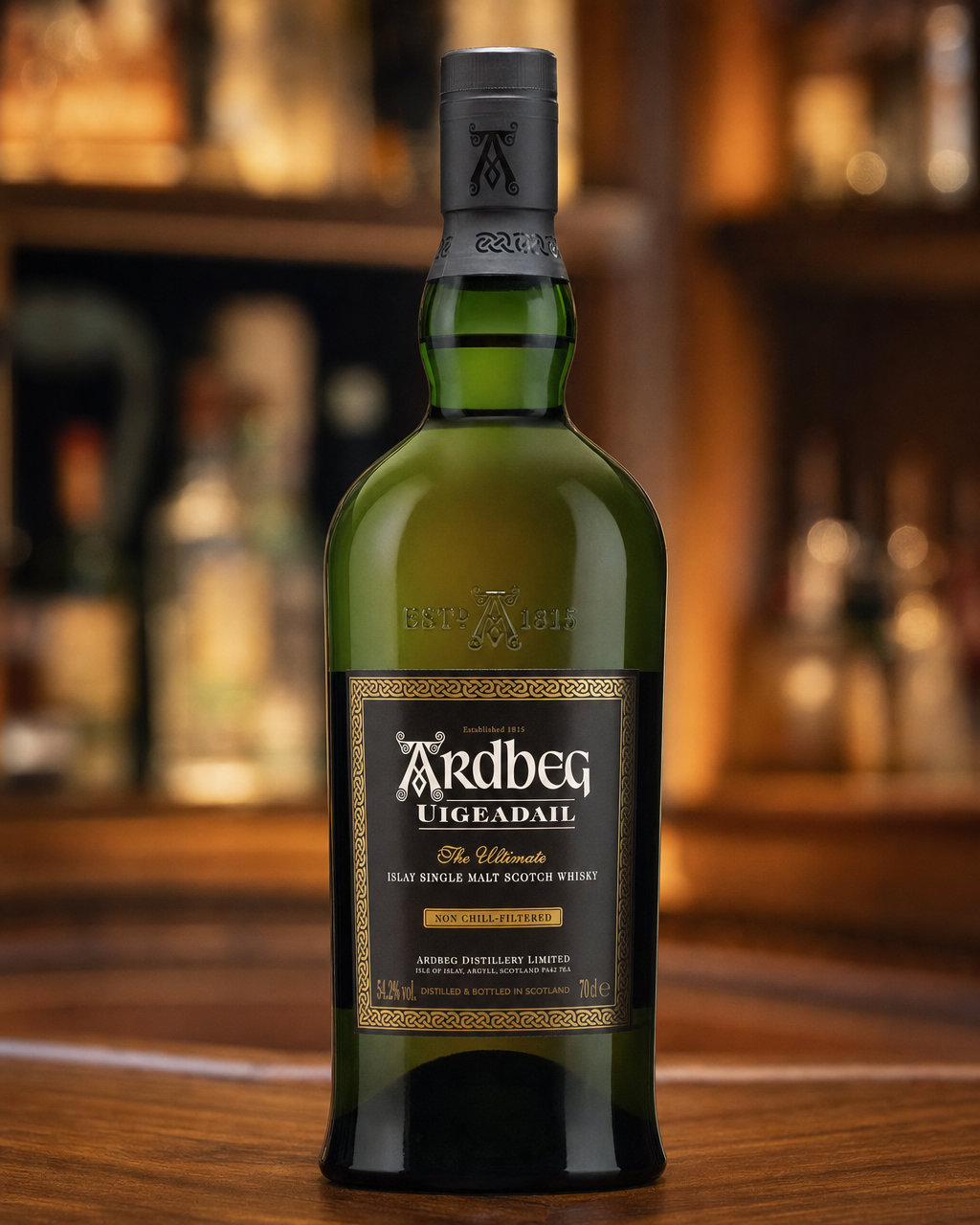 Ardbeg Uigeadail bottle, alternate view