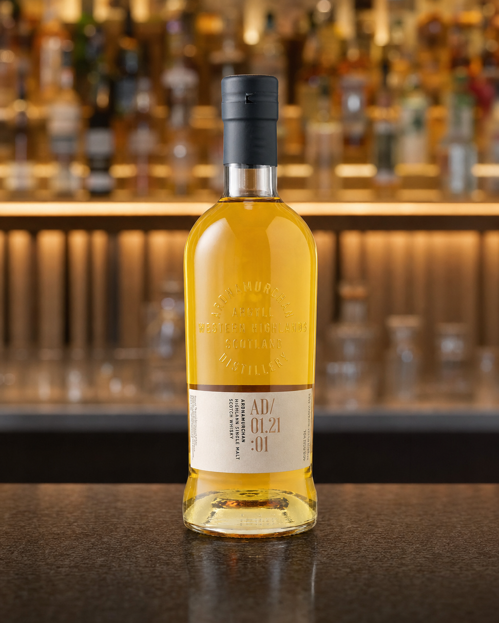 Ardnamurchan AD/01.21:01 bottle, alternate view