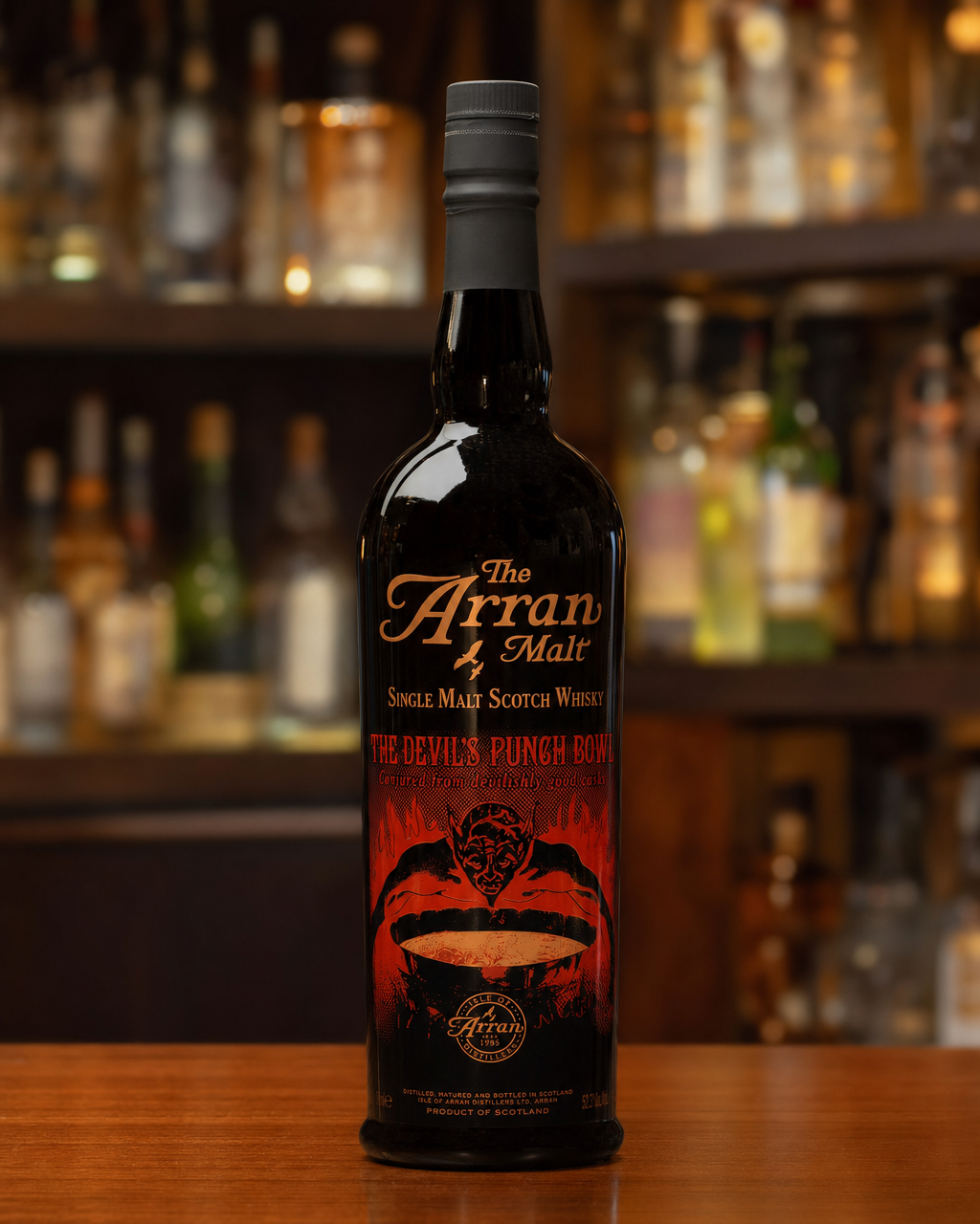 Arran Devil's Punch Bowl Chapter I bottle, alternate view