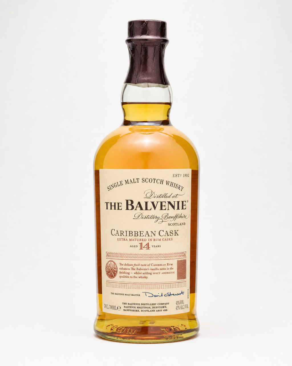 Balvenie 14 Year Old Caribbean Cask bottle