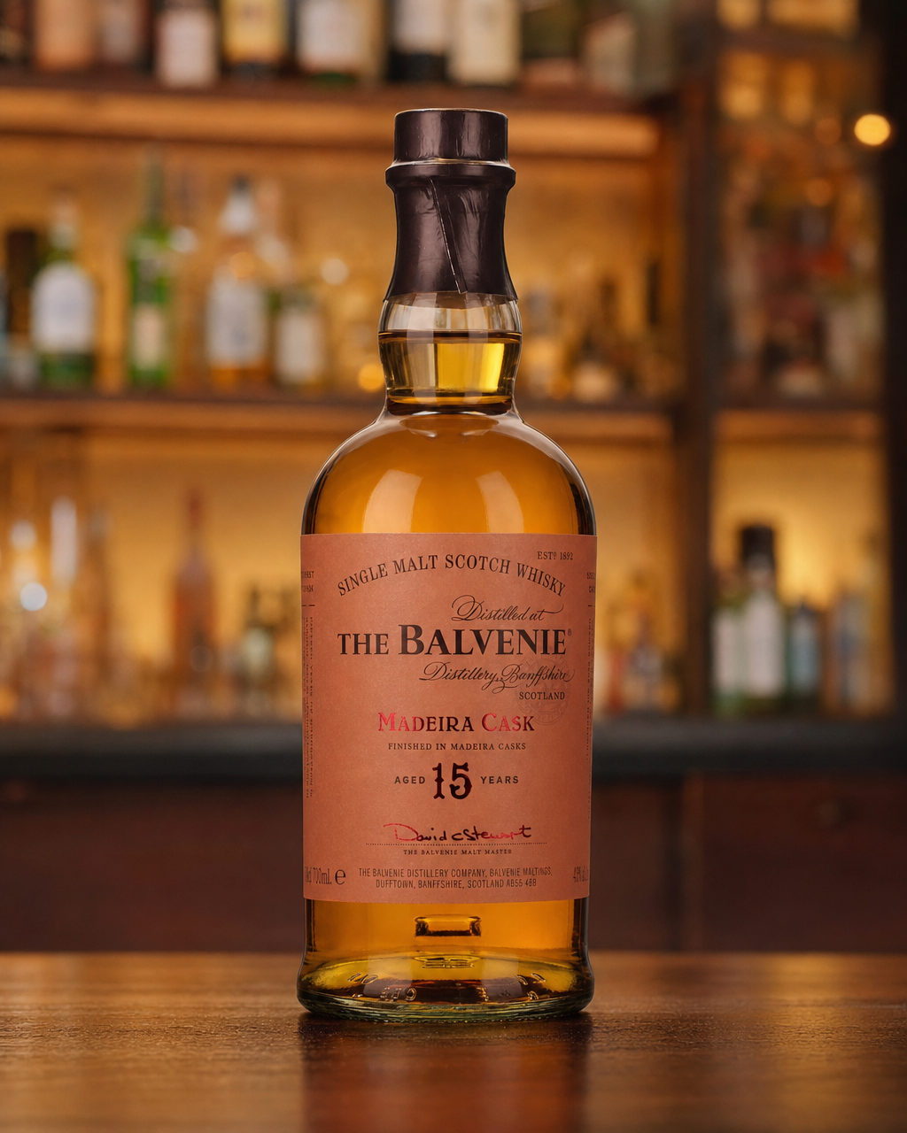 Balvenie 15 Year Old Madeira Cask bottle, alternate view