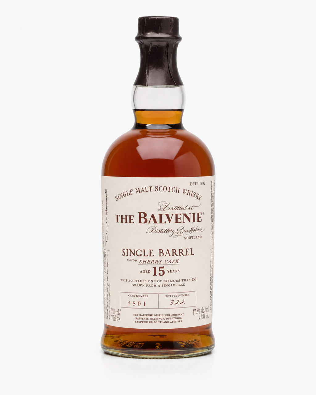 Balvenie 15 Year Old Single Sherry Barrel bottle