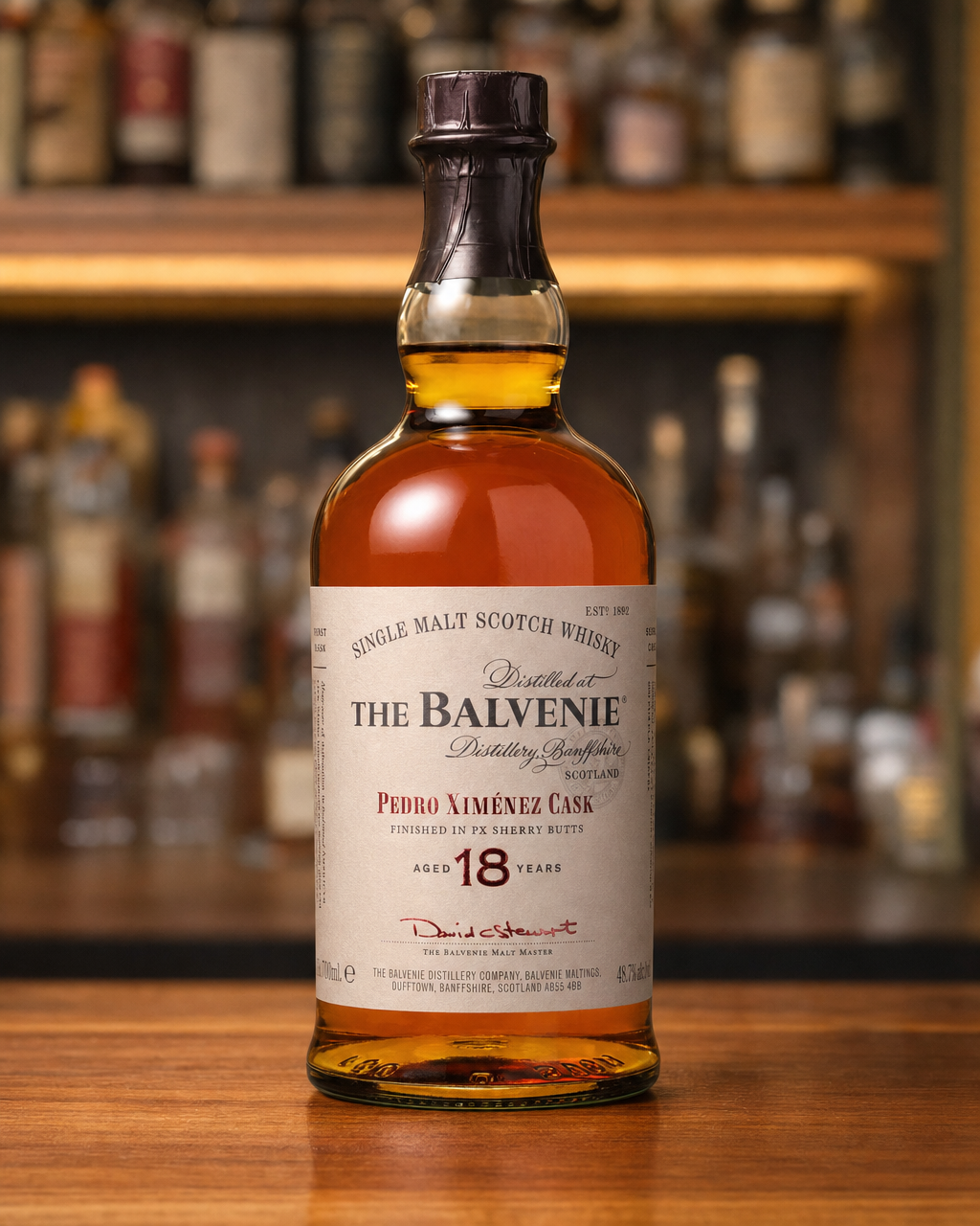 Balvenie 18 Year Old Pedro Ximenez Cask bottle, alternate view