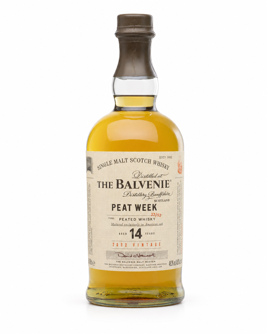 Balvenie 2002 14 Year Old Peat Week bottle