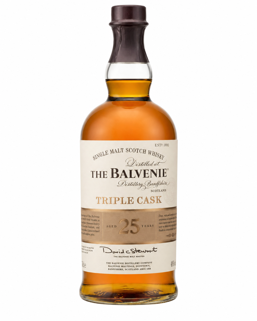 Balvenie 25 Year Old Triple Cask bottle