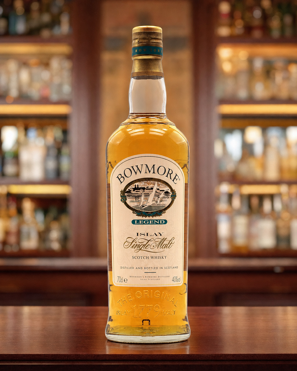 Bowmore Legend bottle, alternate view