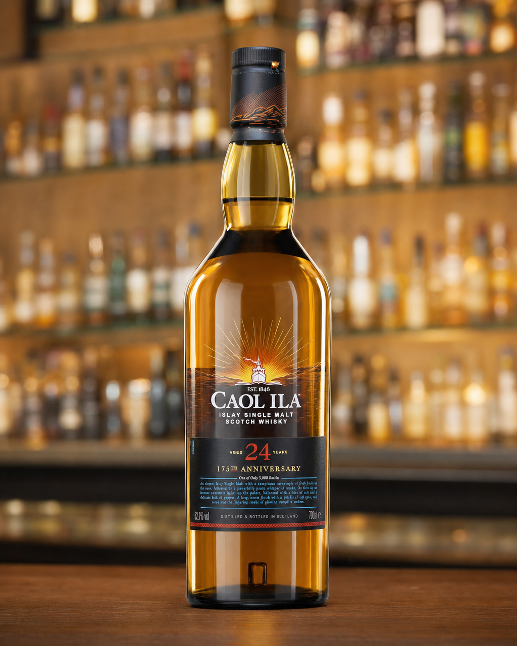 Caol Ila 24 Year Old 175th Anniversary bottle, alternate view