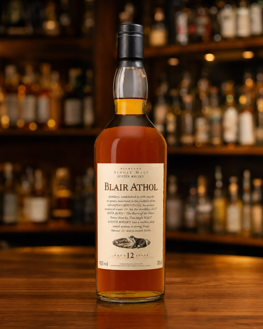 Flora & Fauna Blair Athol 12 Year Old bottle, alternate view