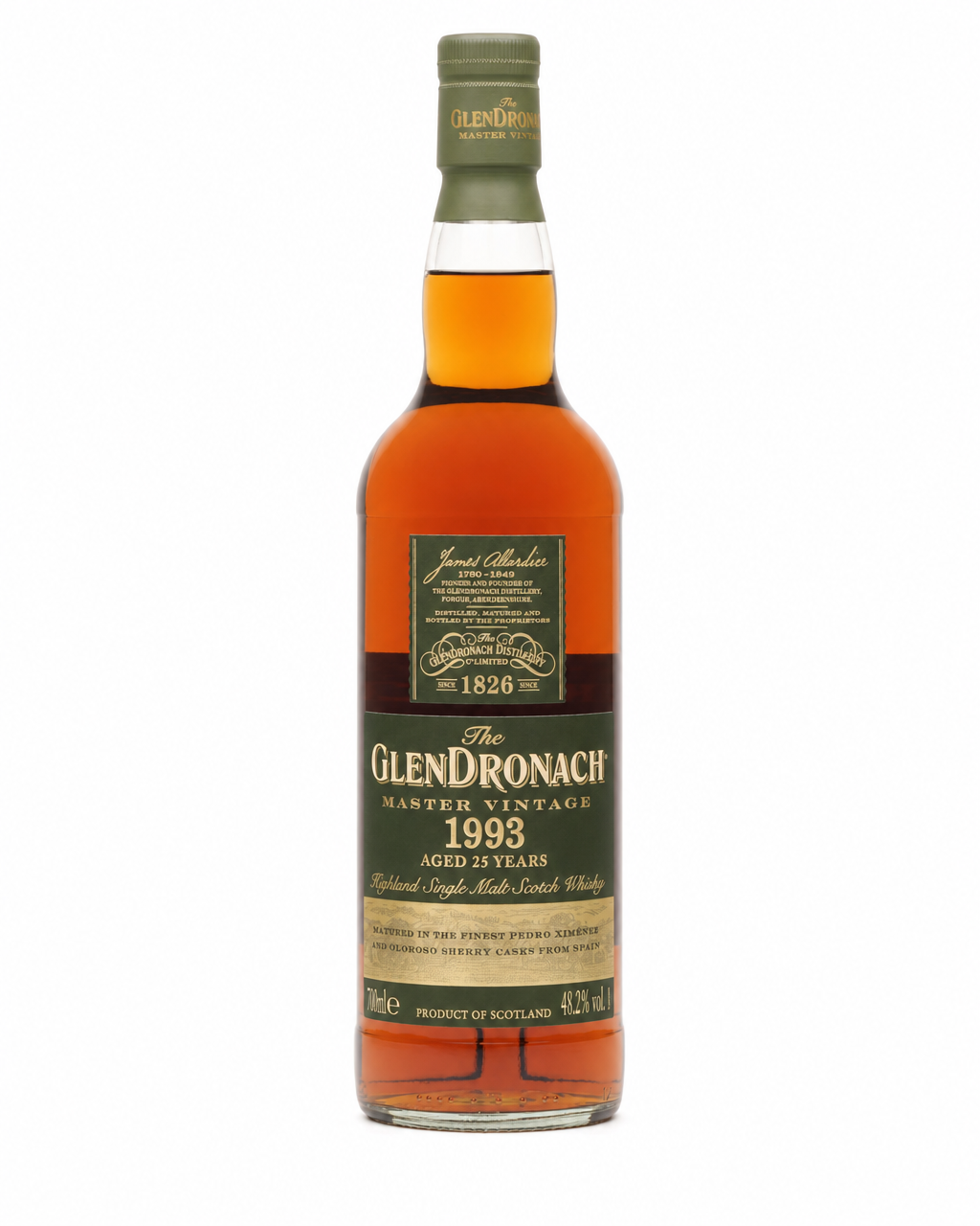 GlenDronach 1993 25 Year Old Master Vintage bottle