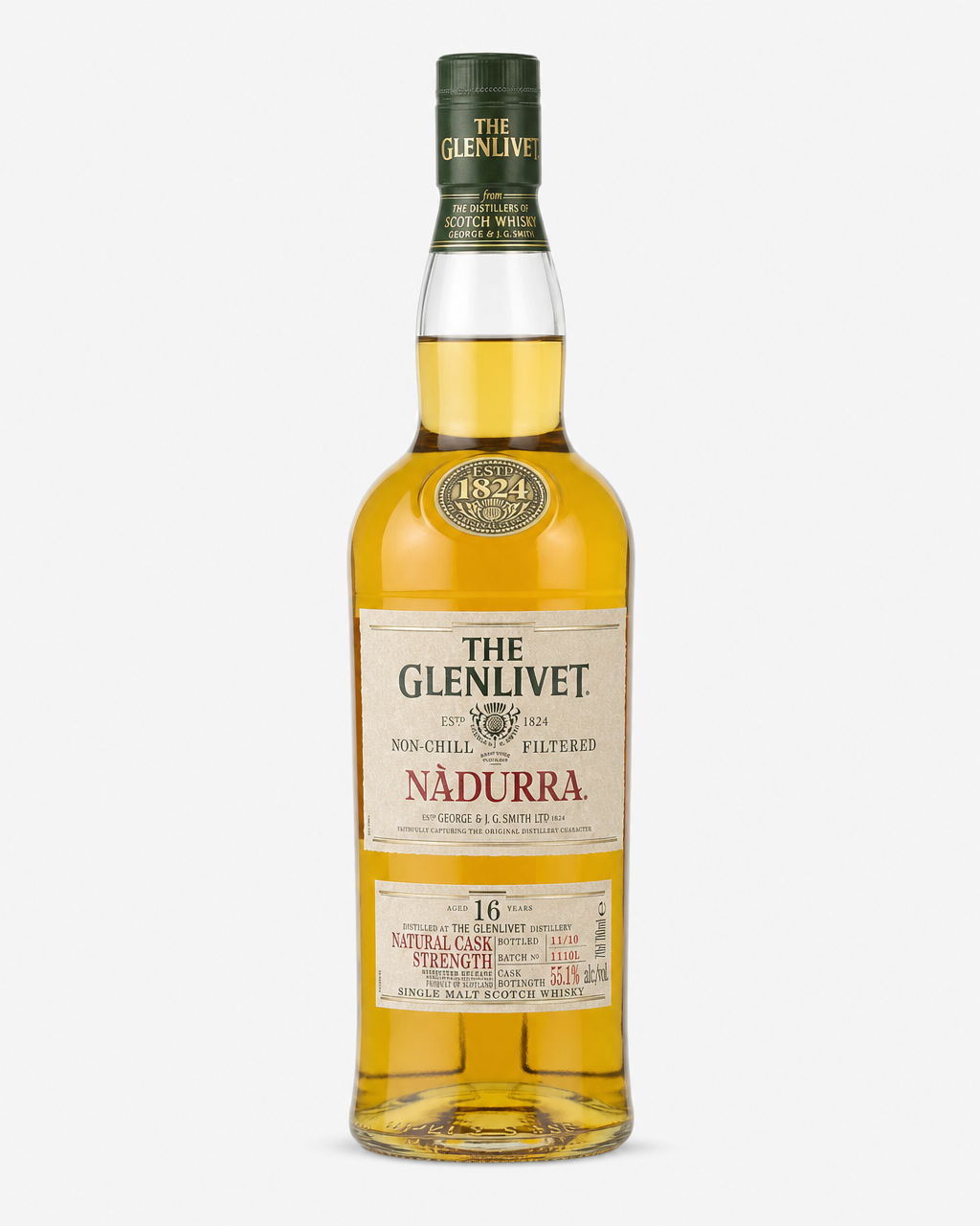 Glenlivet 16 Year Old Nadurra Cask Strength bottle
