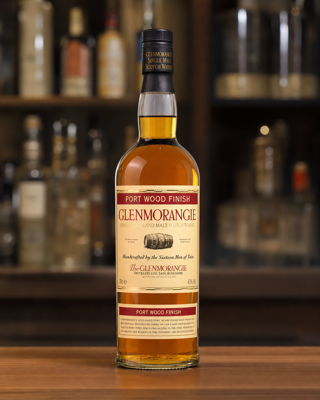 Glenmorangie Port Wood Finish bottle, alternate view
