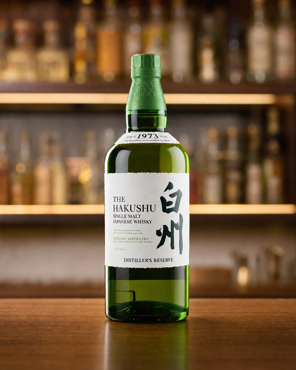 Hakushu Distiller's Reserve bottle, alternate view