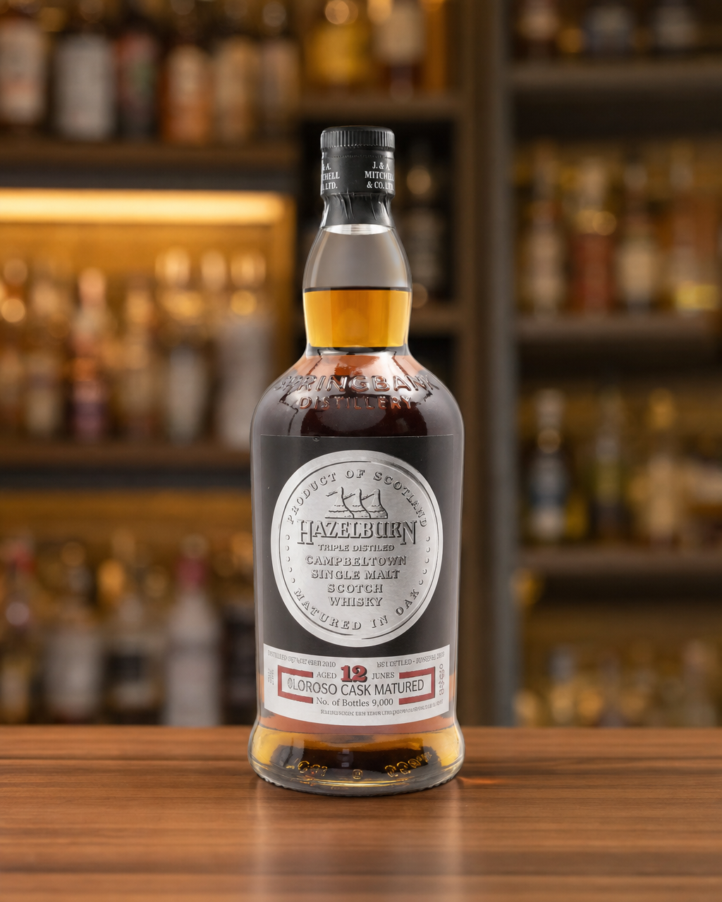 Hazelburn 2010 12 Year Old Oloroso Cask bottle, alternate view
