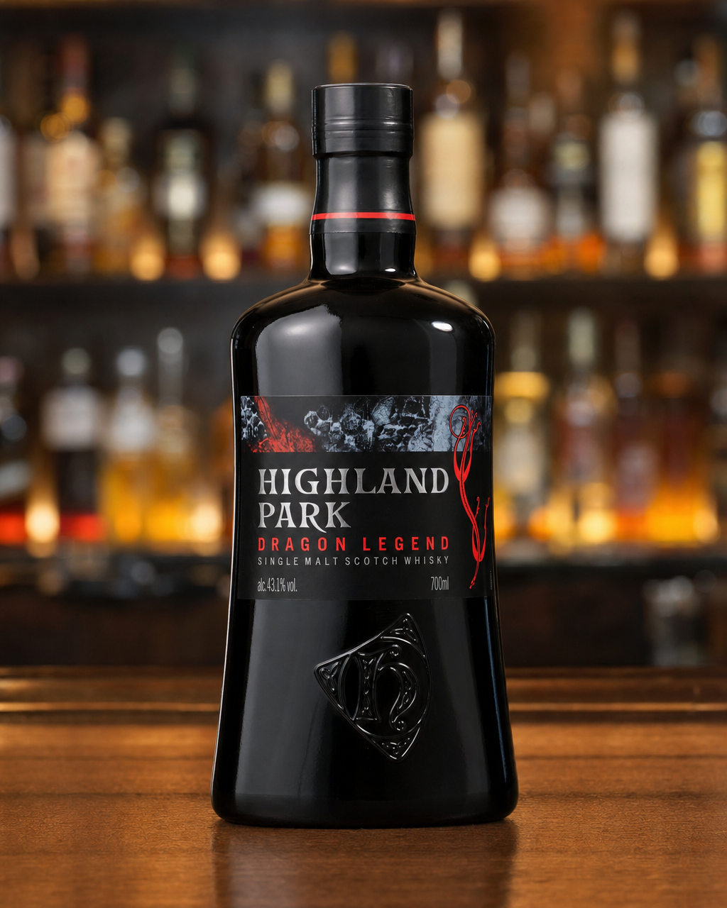 Highland Park Dragon Legend bottle, alternate view