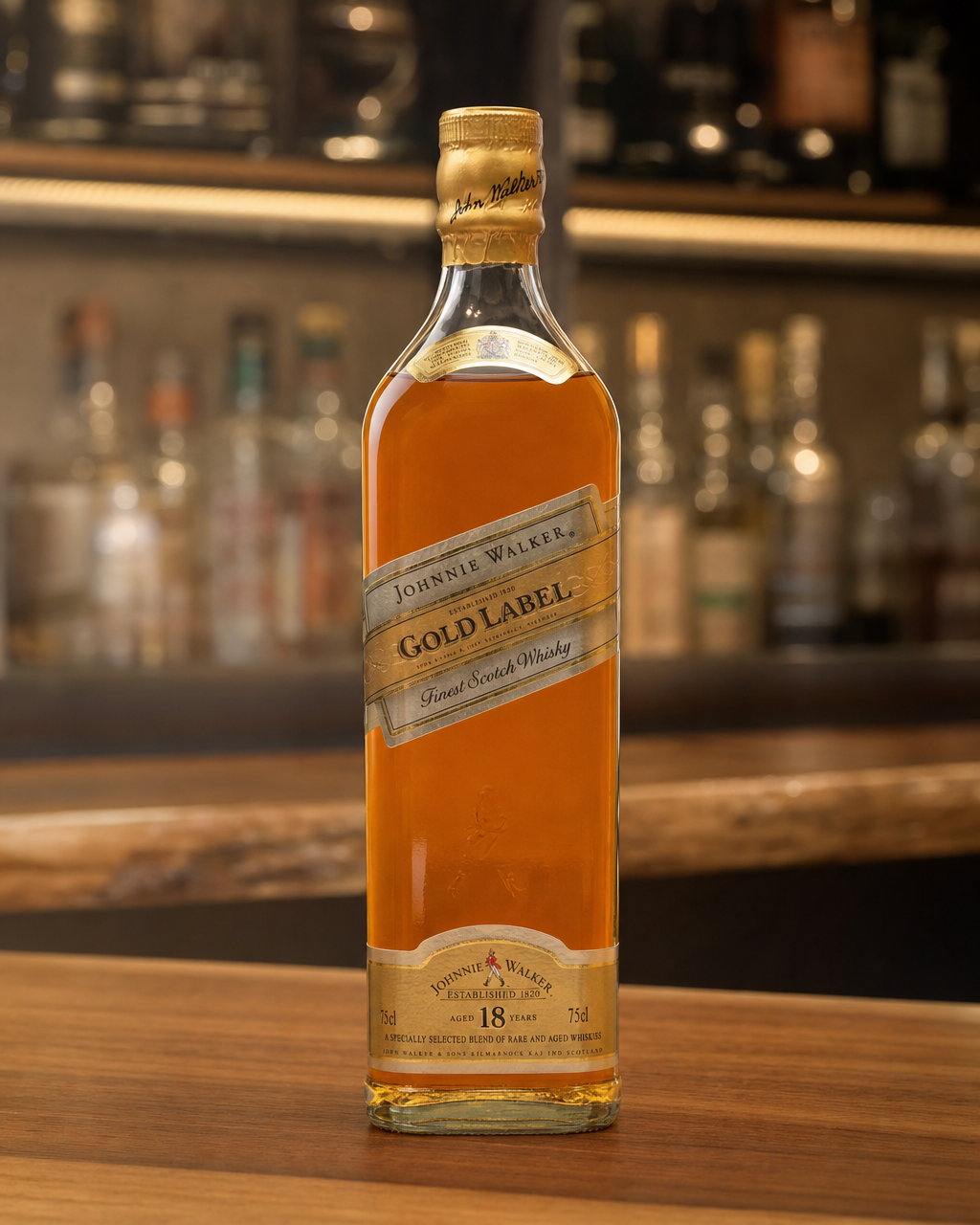 Johnnie Walker 18 Year Old Gold Label 75cl bottle, alternate view