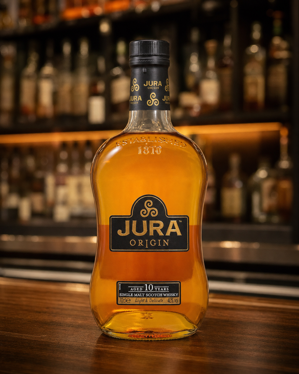 Jura 10 Year Old Origin bottle, alternate view