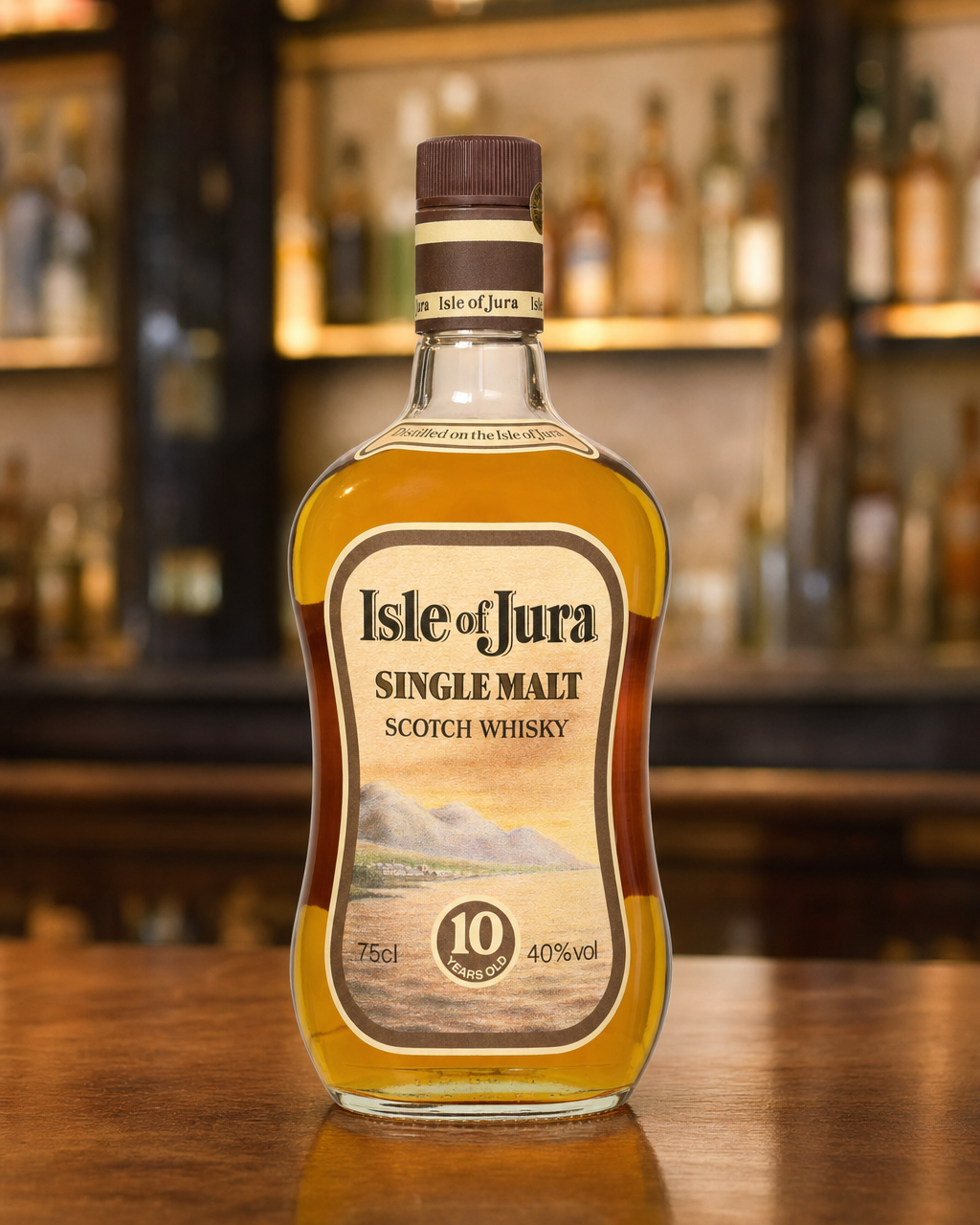 Jura 10 Year Old bottle, alternate view