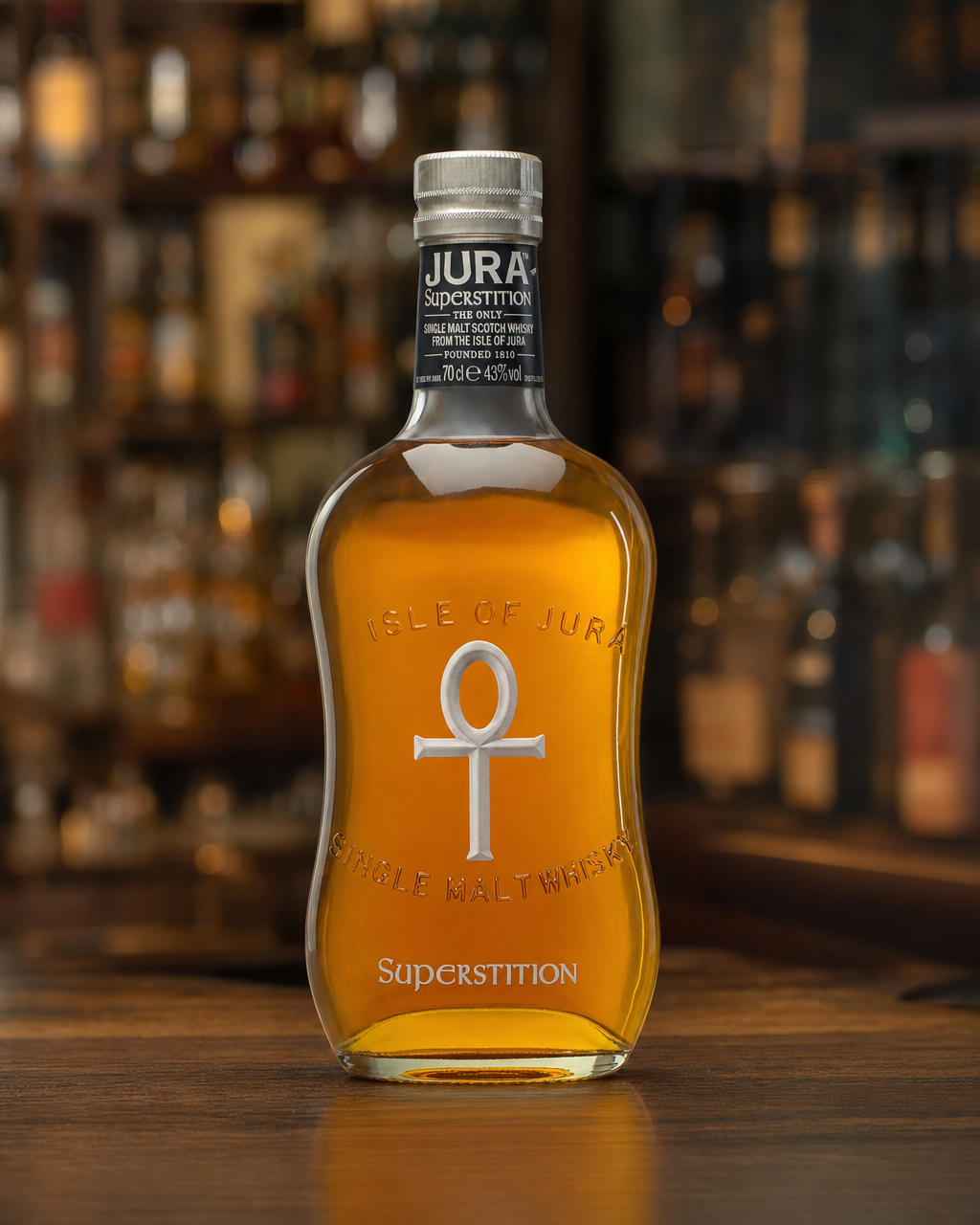 Jura Superstition bottle, alternate view