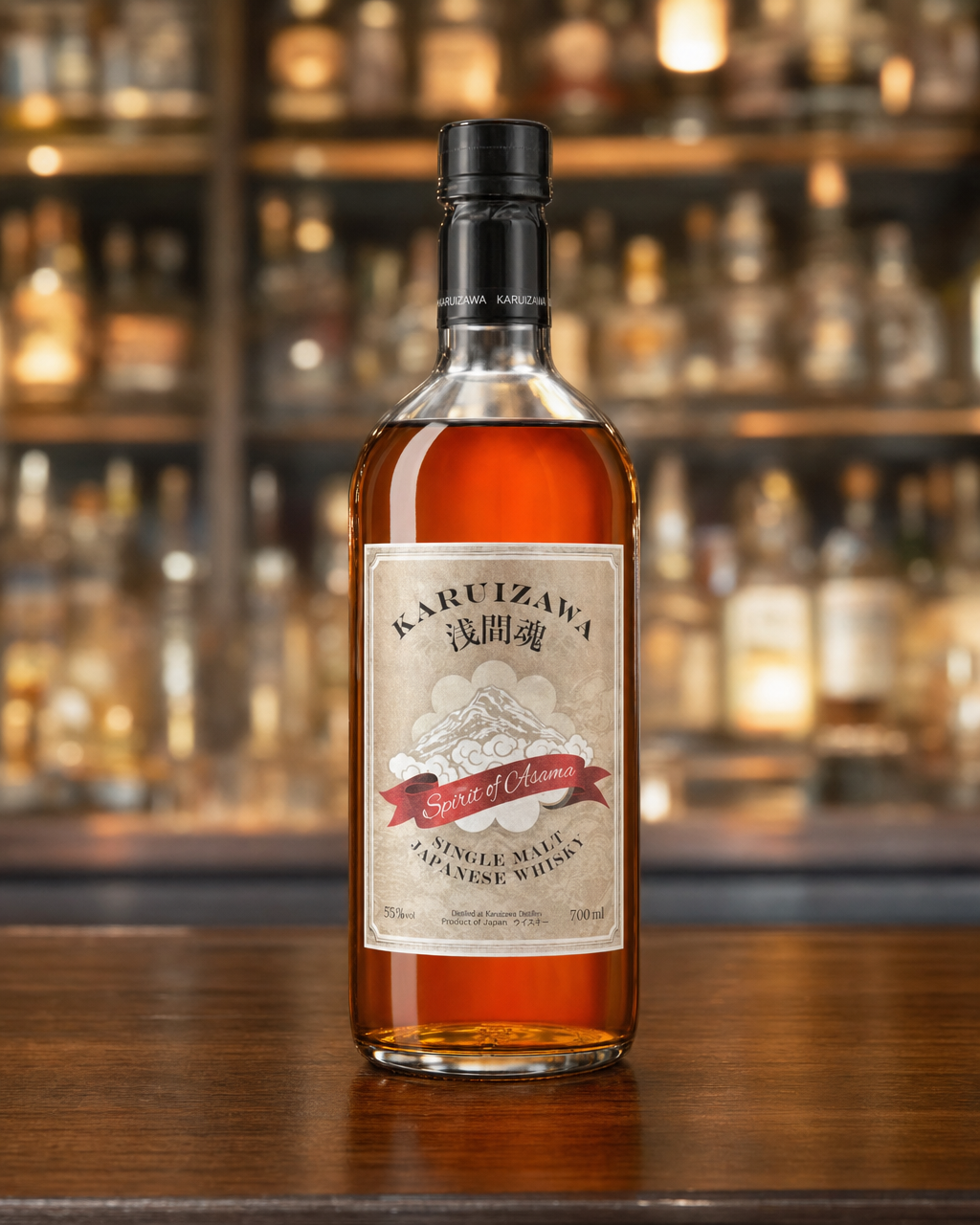 Karuizawa Spirit of Asama 55% bottle, alternate view