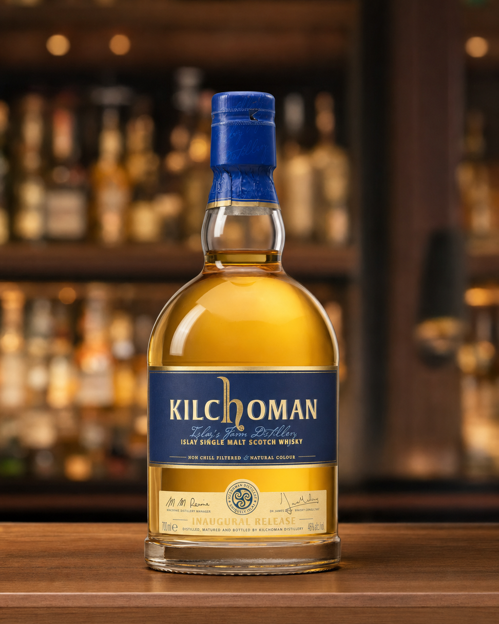 Kilchoman Inaugural Release bottle, alternate view