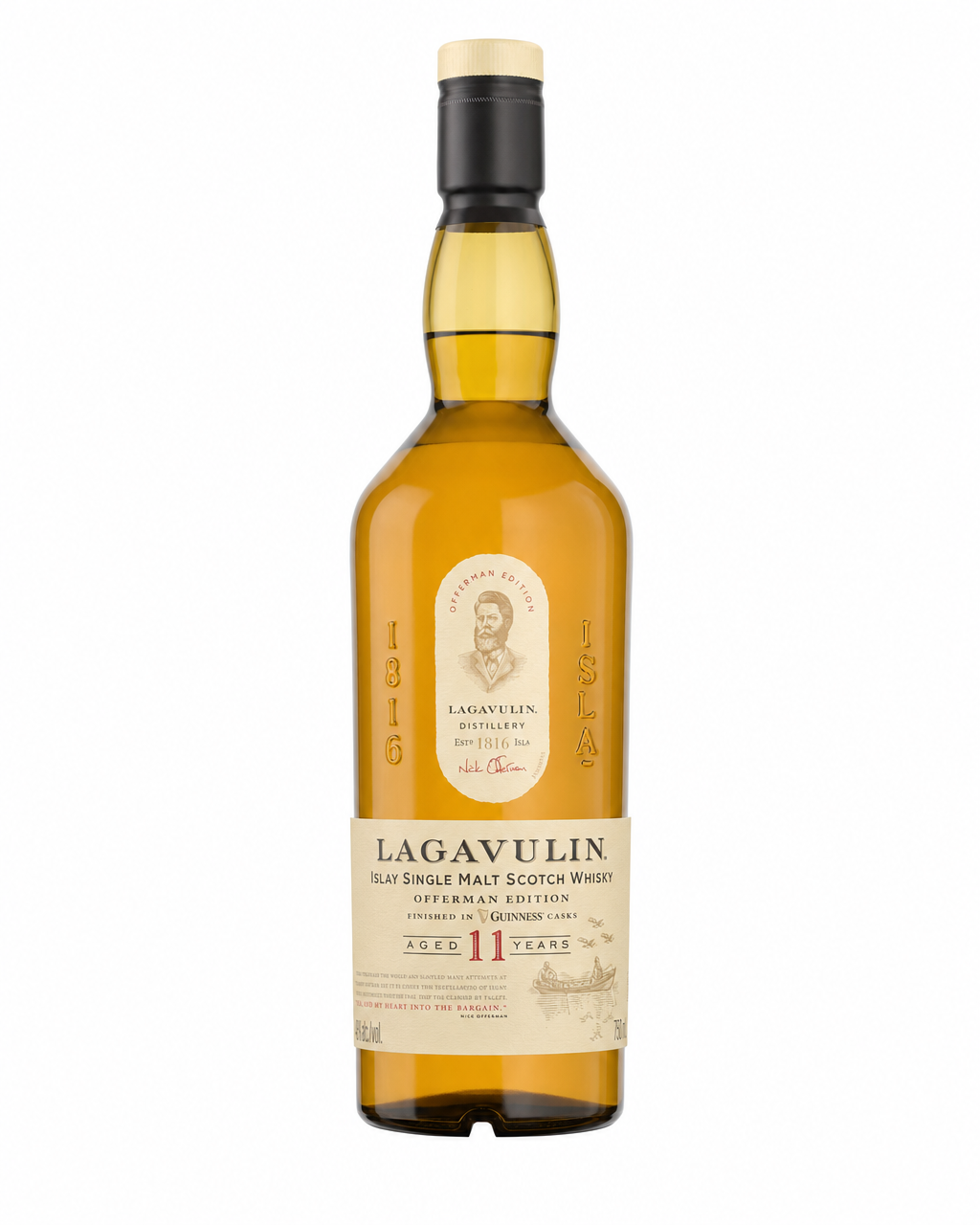 Lagavulin 11 Year Old Offerman Guinness Edition bottle