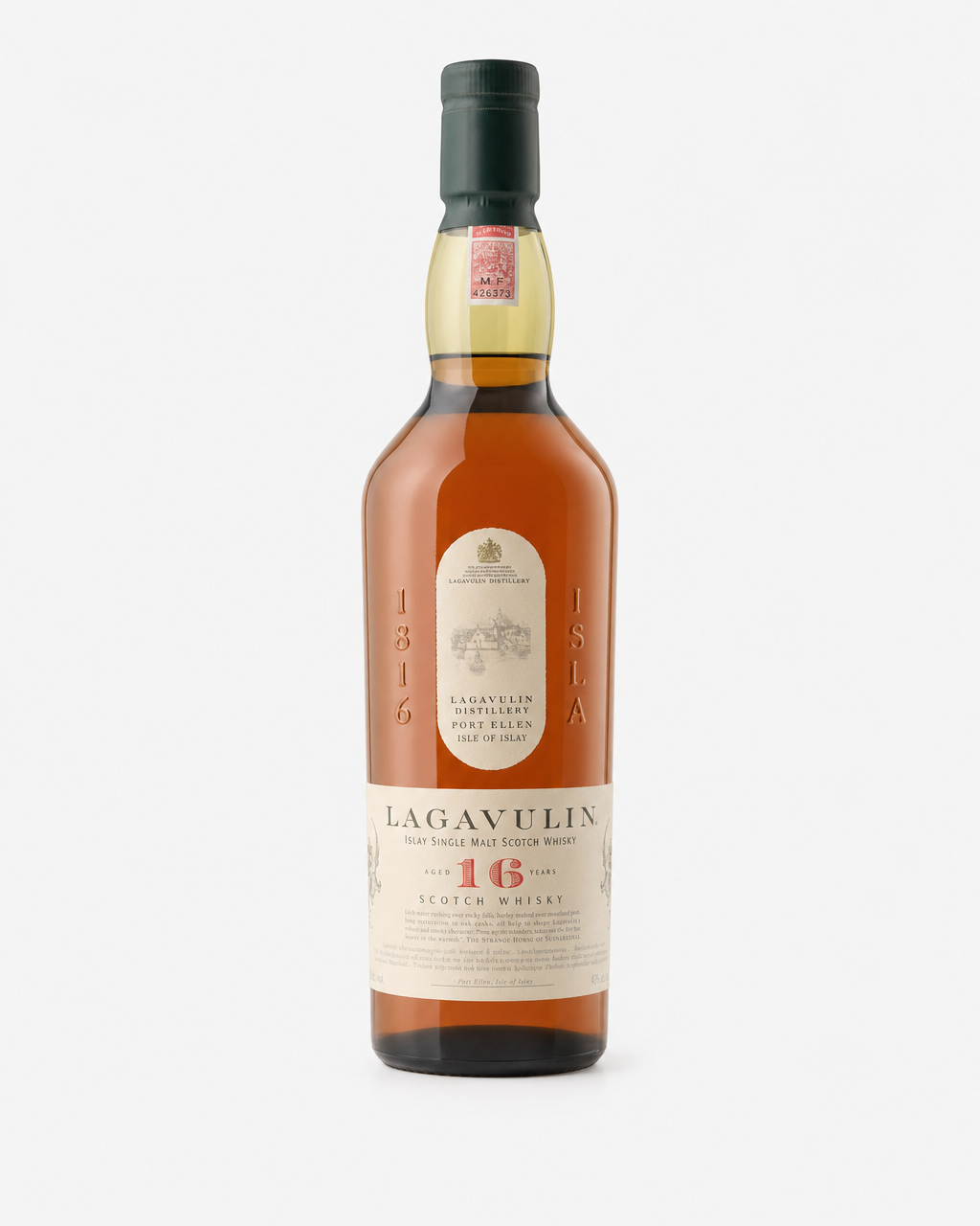Lagavulin 16 Year Old White Horse Bottling bottle