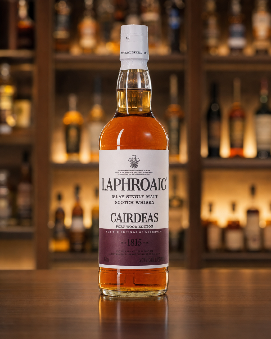 Laphroaig Feis Ile 2013 Cairdeas Port Wood bottle, alternate view