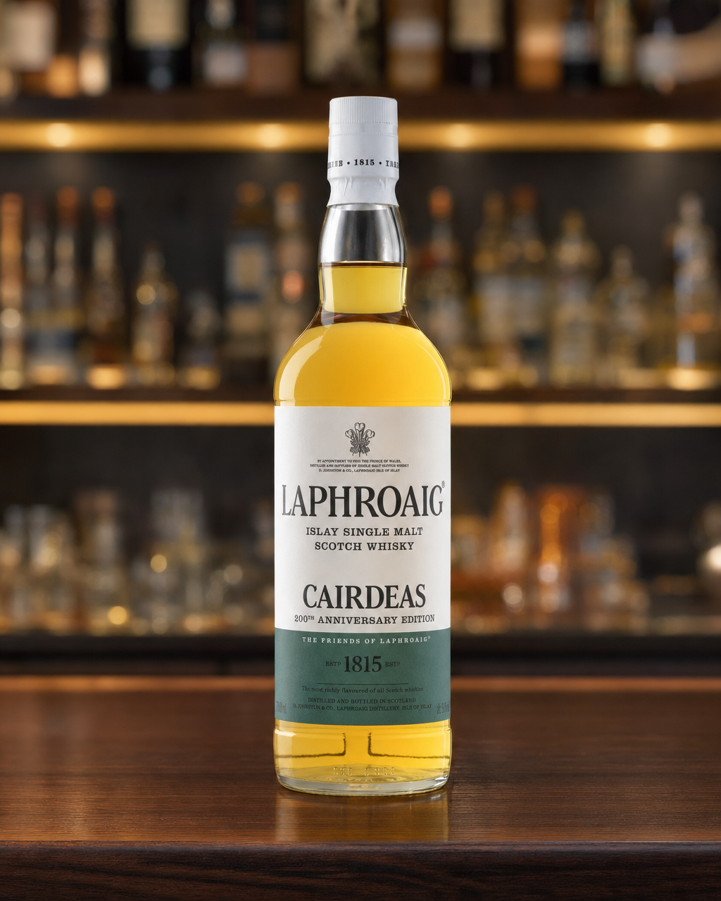 Laphroaig Feis Ile 2015 Cairdeas 200th Anniversary bottle, alternate view